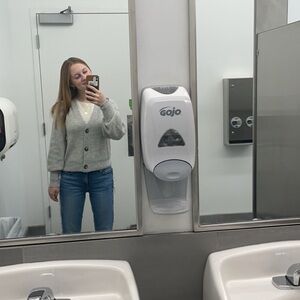 Gray Button-Up Cardigan